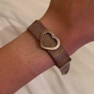 Authentic Tiffany & Co Mesh Heart Buckle Bracelet